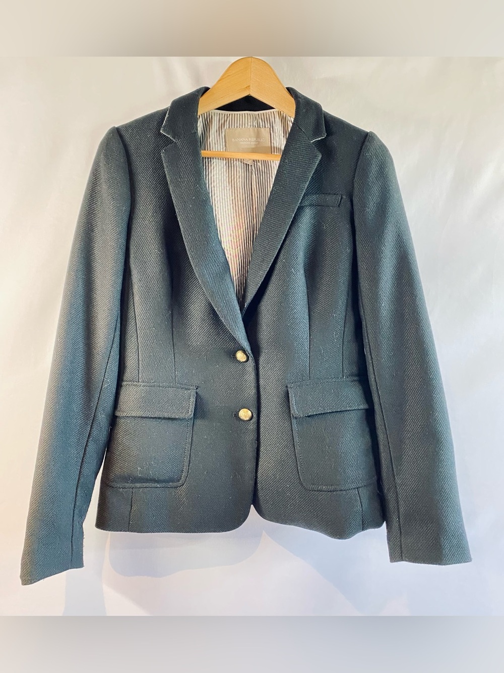 Banana Republic Black Wool Jacket / Blazer, size 4 - Picture 3 of 11